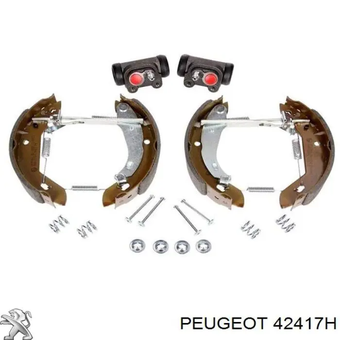 42412J Peugeot/Citroen колодки тормозные задние барабанные, в сборе с цилиндрами, комплект