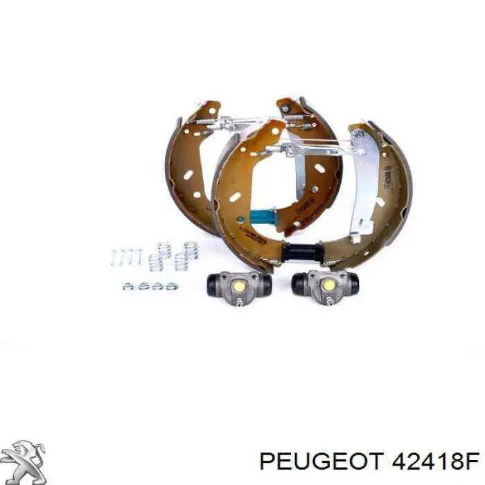 42418F Peugeot/Citroen колодки тормозные задние барабанные, в сборе с цилиндрами, комплект