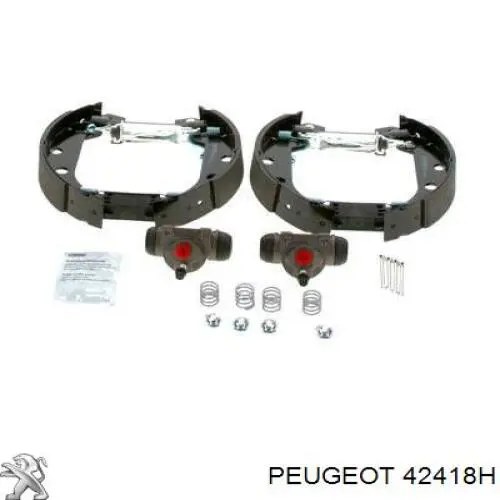 Задние барабанные колодки 000042418C Peugeot/Citroen