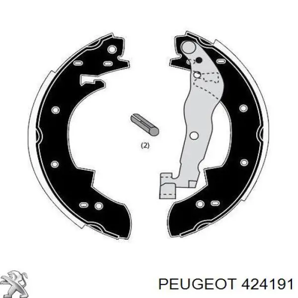 Купить 424191 Peugeot/Citroen Задние барабанные тормозные колодки