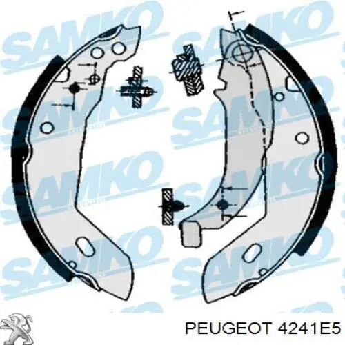 Тормоза рабочие задние ножные и тормозные барабаны Peugeot/Citroen 4241E5 цена, от 15.00 USD