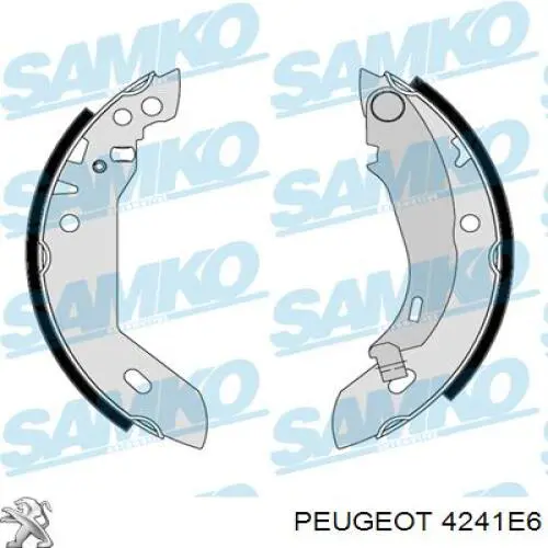 Купить 4241E6 Peugeot/Citroen Задние барабанные тормозные колодки