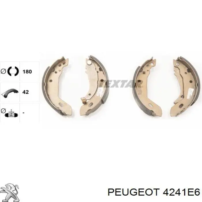 Тормоза рабочие задние ножные и тормозные барабаны Peugeot/Citroen 4241E6 цена, от 12.34 USD