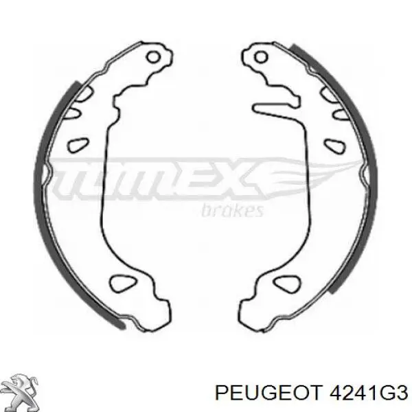 4241G3 Peugeot/Citroen колодки тормозные задние барабанные