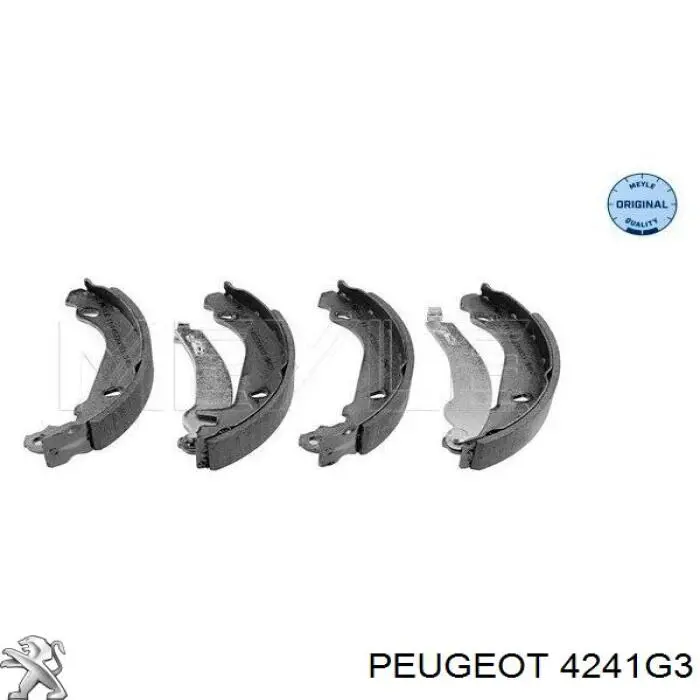 Zapatas de frenos de tambor traseras 4241G3 Peugeot/Citroen
