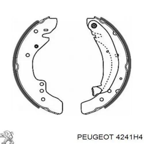 4241H4 Peugeot/Citroen колодки тормозные задние барабанные