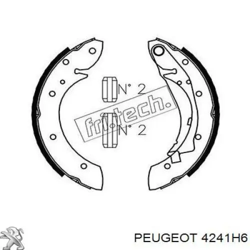 Купить 4241H6 Peugeot/Citroen Задние барабанные тормозные колодки