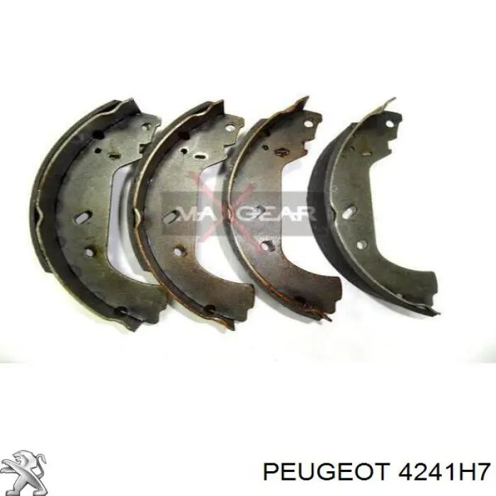 Zapatas de frenos de tambor traseras 4241H7 Peugeot/Citroen