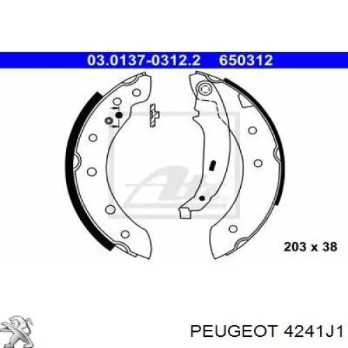 Тормоза рабочие задние ножные и тормозные барабаны Peugeot/Citroen 4241J1 цена, от 17.99 USD