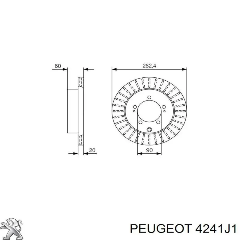 4241J1 Peugeot/Citroen Барабанные тормозные колодки