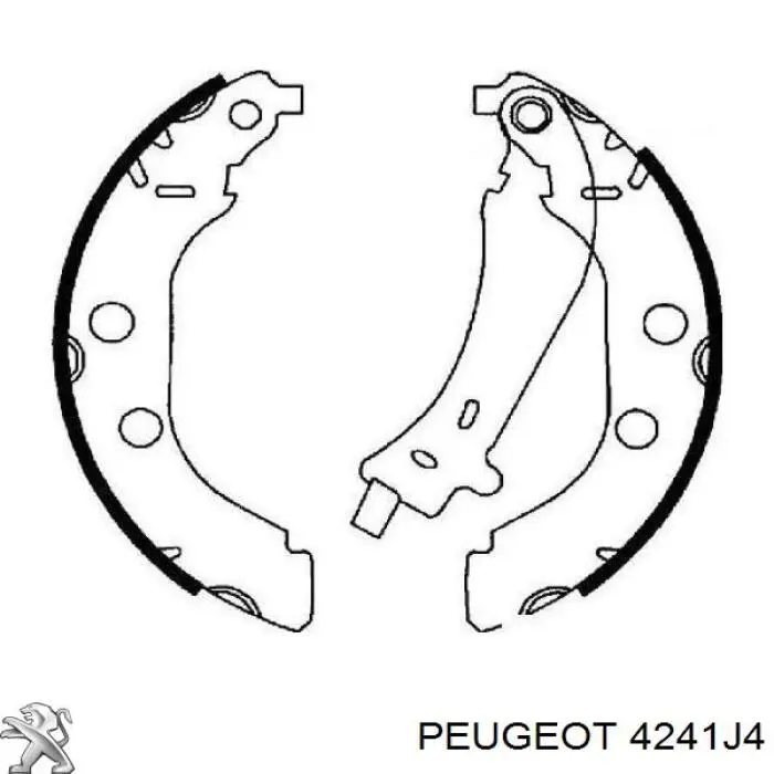Zapatas de frenos de tambor traseras 4241J4 Peugeot/Citroen
