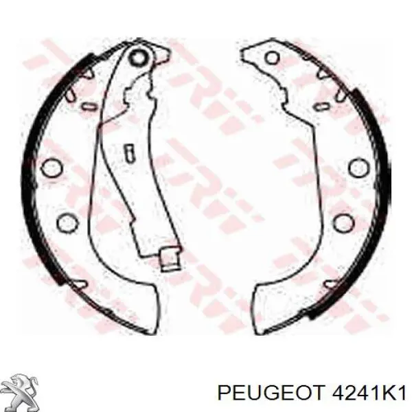 4241K1 Peugeot/Citroen колодки тормозные задние барабанные