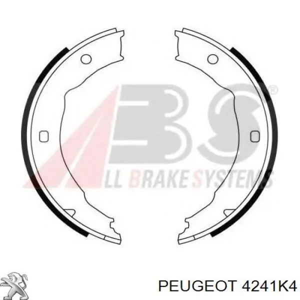 Колодки ручника 4241K4 Peugeot/Citroen