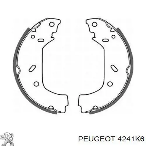 4241K6 Peugeot/Citroen колодки тормозные задние барабанные
