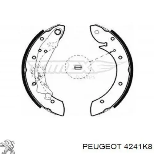 Тормоза рабочие задние ножные и тормозные барабаны Peugeot/Citroen 4241K8 цена, от 22.27 USD