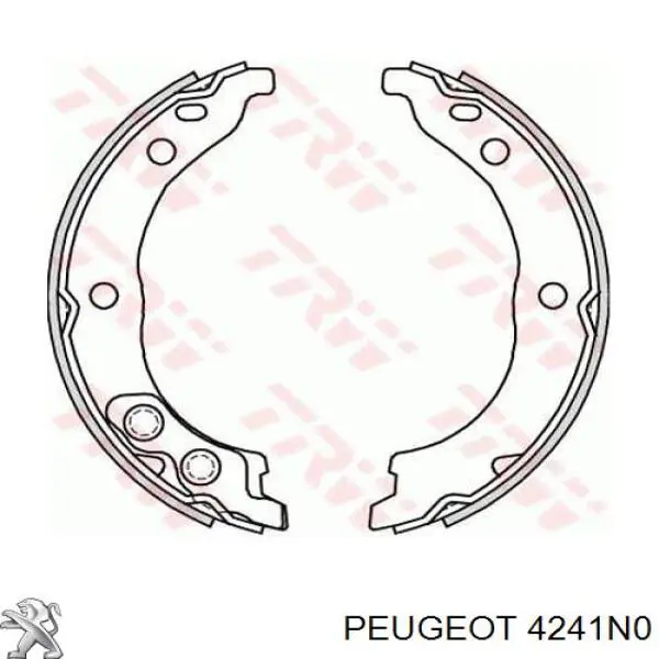 Колодки ручника (стояночного тормоза) Peugeot/Citroen 4241N0
