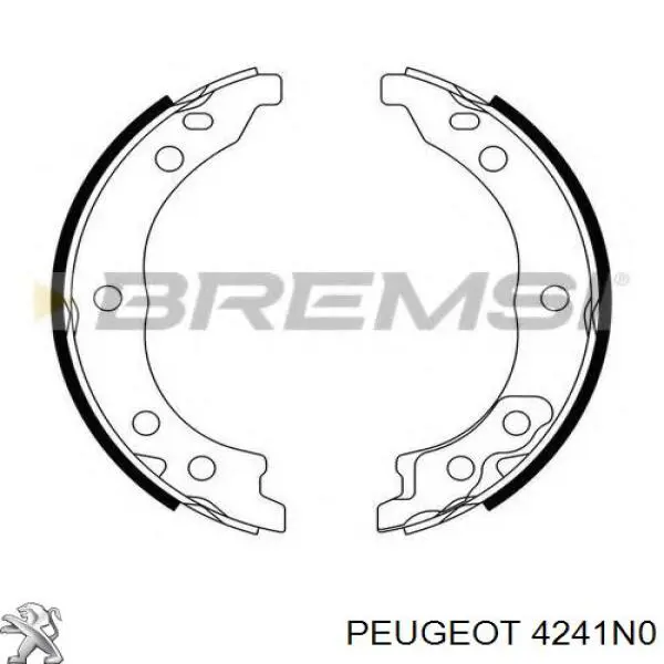 Купить 4241N0 Peugeot/Citroen Колодки ручника/стояночного тормоза