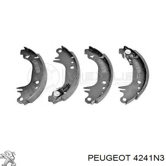 Zapatas de frenos de tambor traseras 4241N3 Peugeot/Citroen