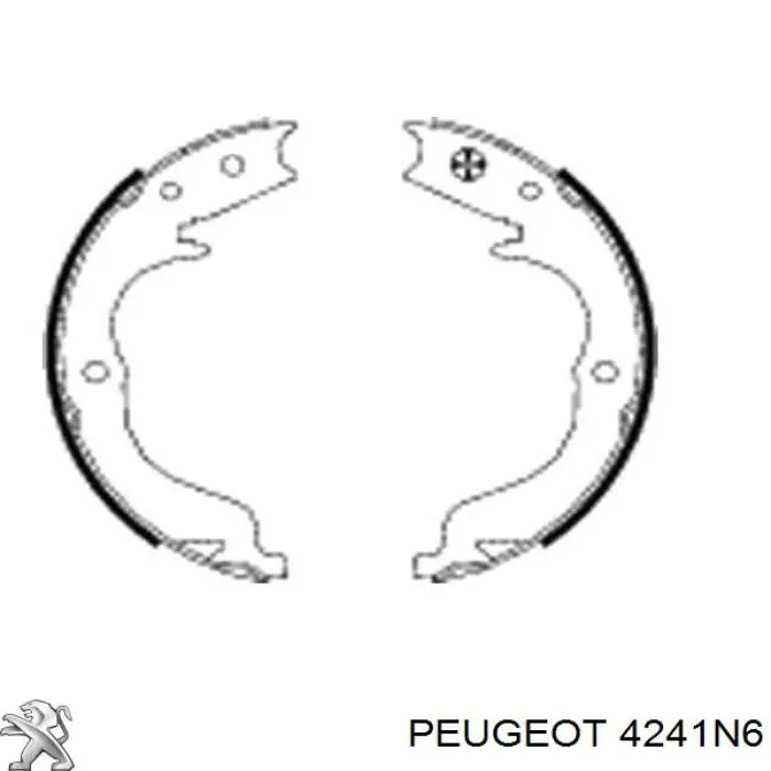 4241N6 Peugeot/Citroen колодки ручника (стояночного тормоза)