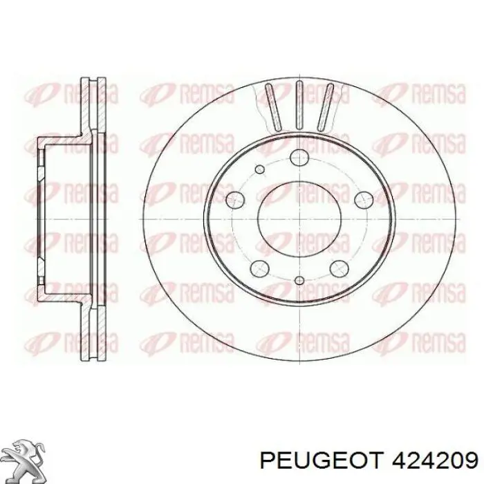 Купить 424209 Peugeot/Citroen Колодки тормозные задние барабанные, в сборе с цилиндрами, комплект