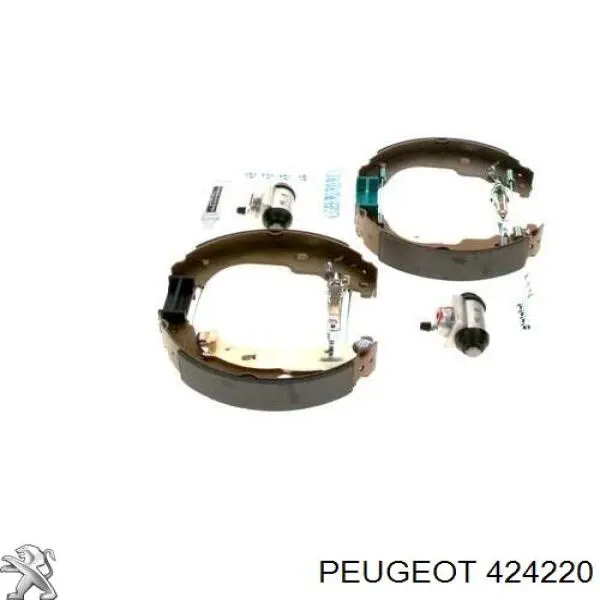 Купить 424220 Peugeot/Citroen Колодки тормозные задние барабанные, в сборе с цилиндрами, комплект
