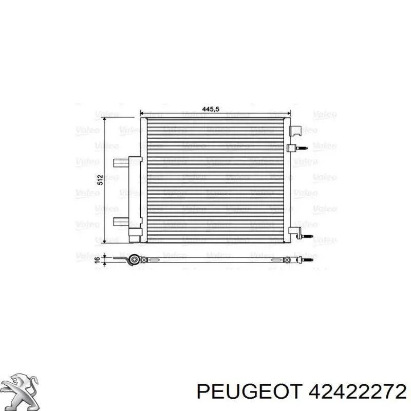 Condensador aire acondicionado 42422272 Peugeot/Citroen