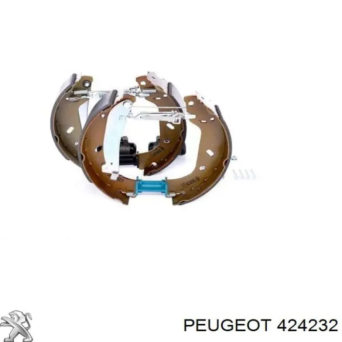 Juego de zapatas de frenos de tambor, con cilindros, completo 424232 Peugeot/Citroen
