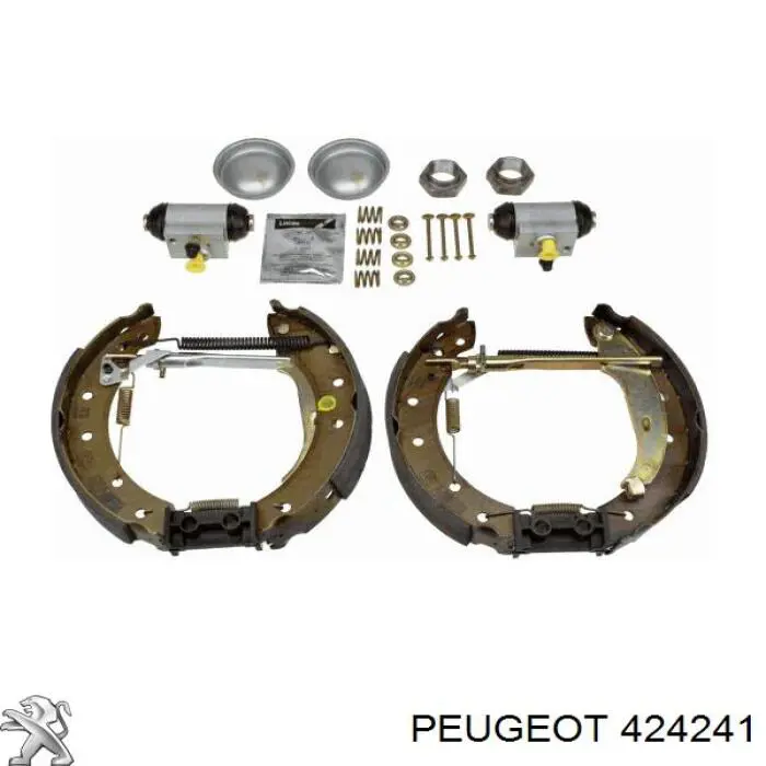 424241 Peugeot/Citroen колодки тормозные задние барабанные, в сборе с цилиндрами, комплект