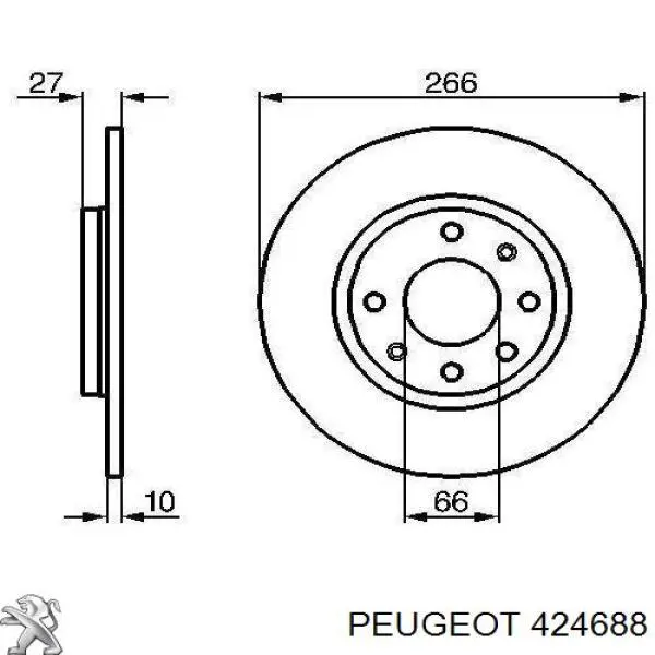 Купить 424688 Peugeot/Citroen Ротор тормозной
