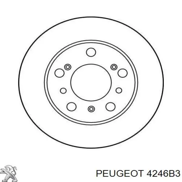 Передние тормозные диски 4246B3 Peugeot/Citroen