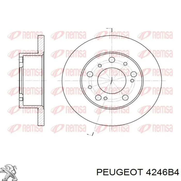 4246B4 Peugeot/Citroen Диск тормозной передний