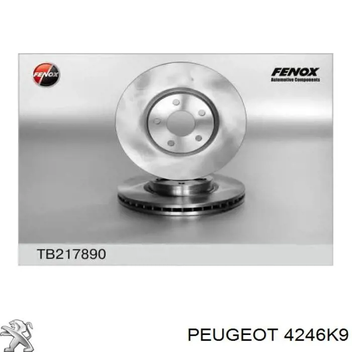 Тормозные диски 4246K9 Peugeot/Citroen