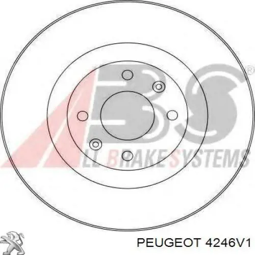 4246V1 Peugeot/Citroen диск тормозной передний