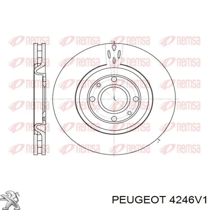 Тормоз дисковый передний Peugeot/Citroen 4246V1 цена, от 42.29 USD