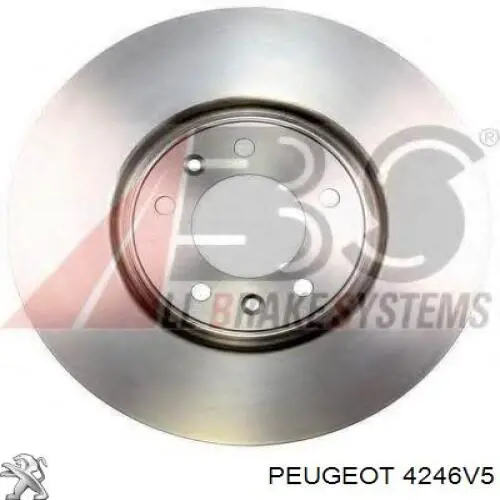 Передние тормозные диски 4246V5 Peugeot/Citroen