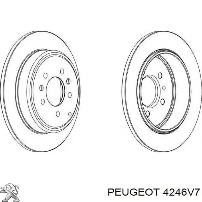 Тормозные диски 4246V7 Peugeot/Citroen