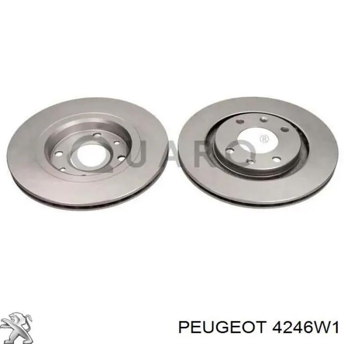 Disco do freio dianteiro Peugeot/Citroen 4246W1