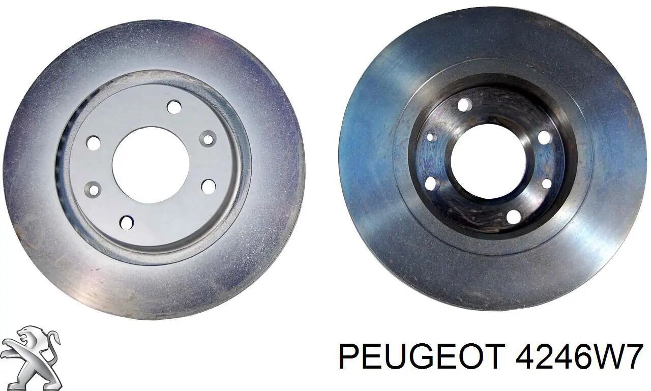 Передние тормозные диски 4246W7 Peugeot/Citroen