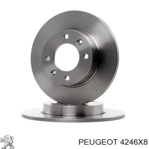 4246X8 Peugeot/Citroen диск тормозной задний