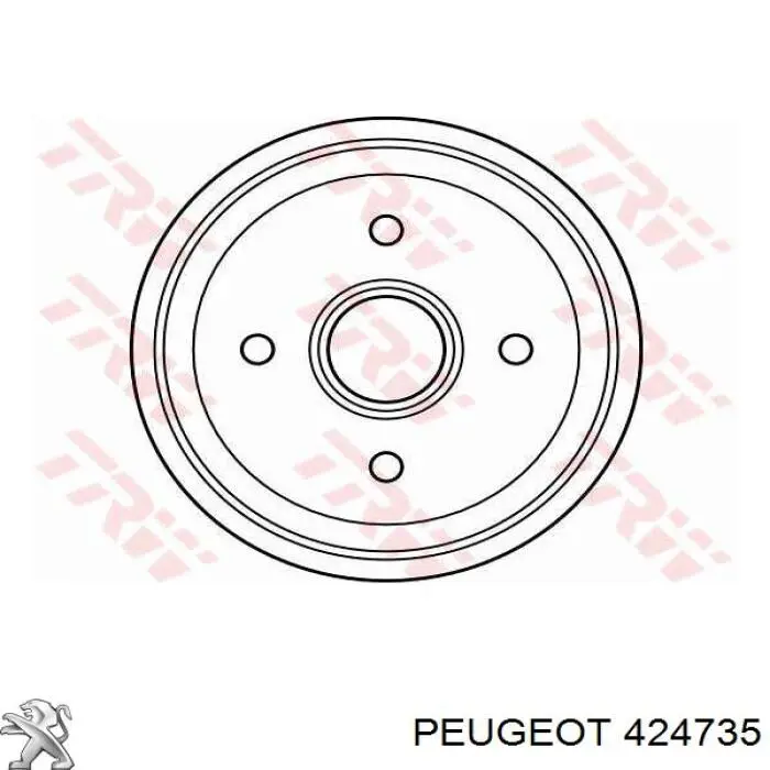 Барабан тормозной задний Peugeot/Citroen 424735 цена, от 37.94 USD