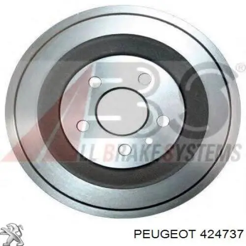 424737 Peugeot/Citroen барабан тормозной задний