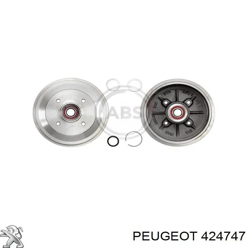 Задний барабан Peugeot/Citroen 424747