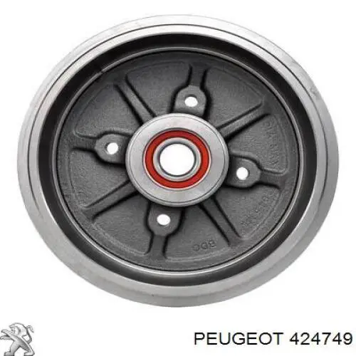 Тормозной барабан 424749 Peugeot/Citroen