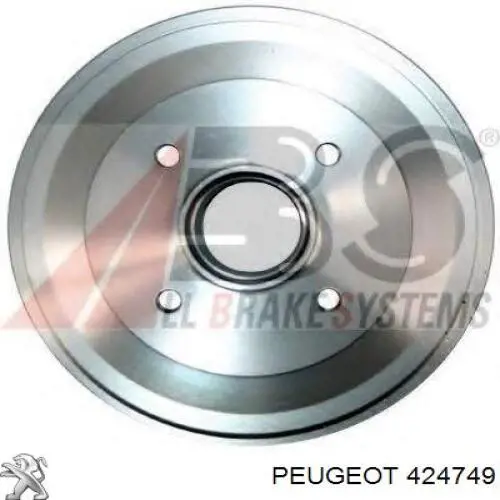 424749 Peugeot/Citroen барабан тормозной задний