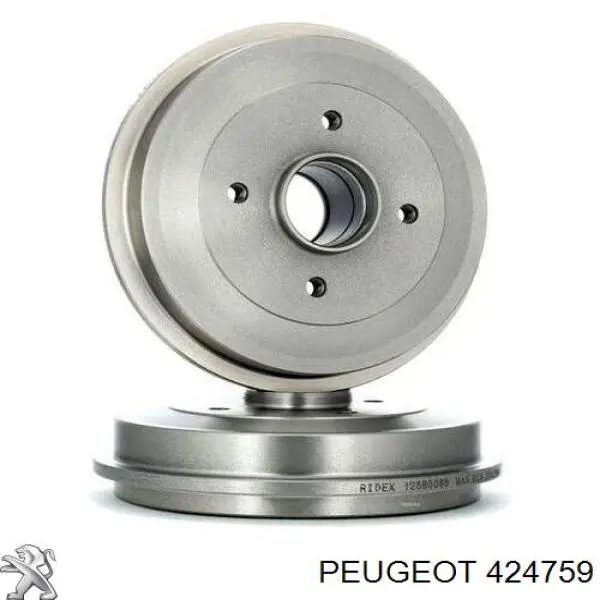 424759 Peugeot/Citroen барабан тормозной задний