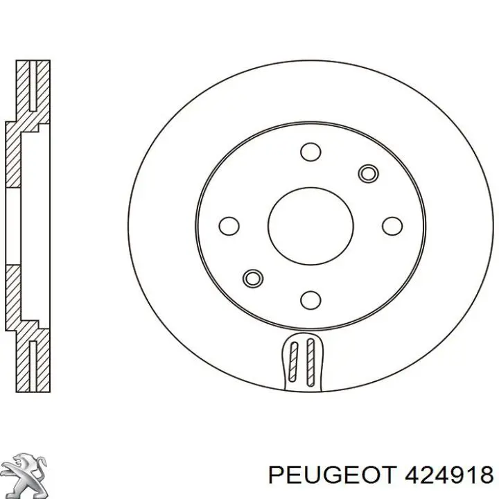 Передний тормозной диск Peugeot/Citroen 424918