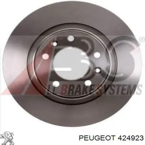 Disco de freno trasero 424923 Peugeot/Citroen