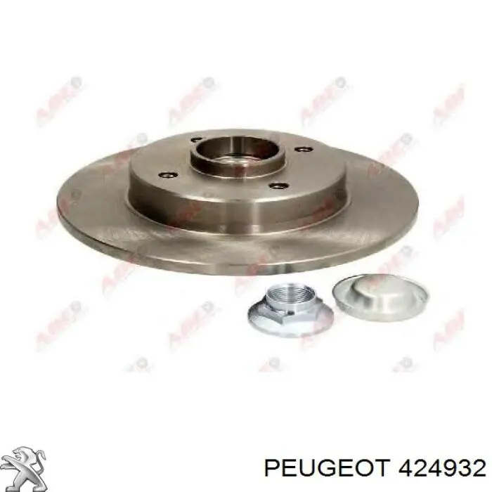Задний дисковый тормоз Peugeot/Citroen 424932