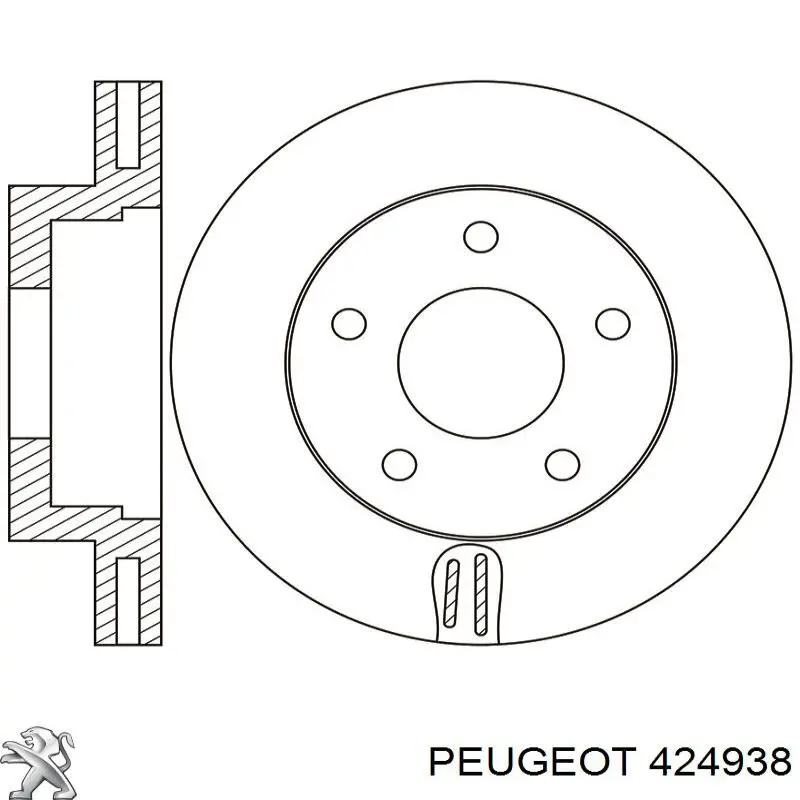 Тормоз дисковый передний Peugeot/Citroen 424938 цена, от 69.29 USD