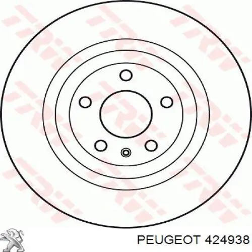 Передние тормозные диски 424938 Peugeot/Citroen